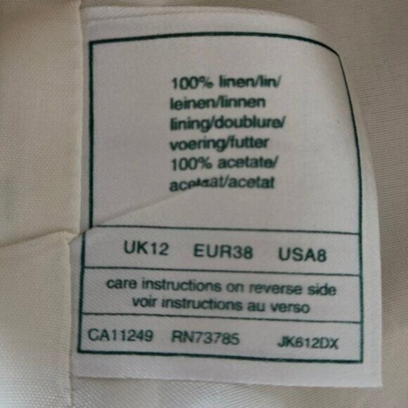 Vintage Laura Ashley Size 8 Womens Linen Blend Buttoned Vest Top Ivory - Picture 5 of 6